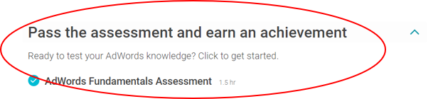 Adwords - Pass the Assessment
